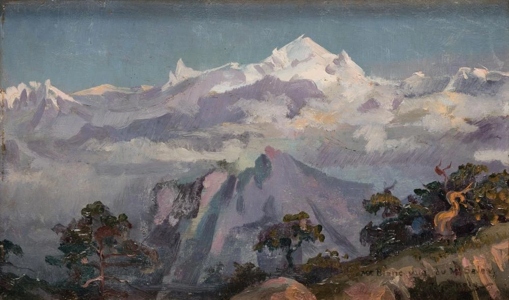 José Garnelo y Alda - Il monte Bianco